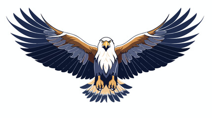 Eagle Soaring Wide Wings Freedom Vector illustration