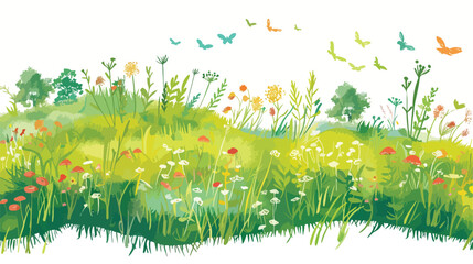 Earth day idea Ethereal blend of verdant meadow 