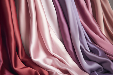 Luxurious satin fabric exudes elegance, its flowing curves adding a touch of romance to any setting. - 786991201