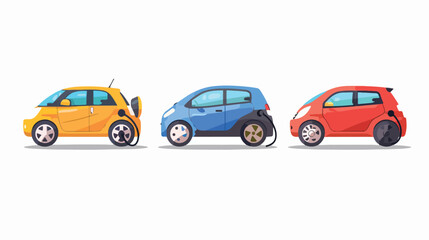 Electric cars flat vector icon flat vector isolated