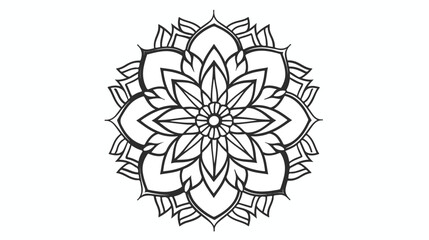 Elegant Simple Mandala Flower Design. Easy mandala 