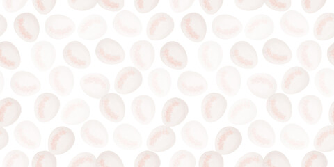 Cute illustration with colorful Easter eggs with watercolor texture, spring banner