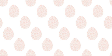 Cute illustration with colorful Easter eggs with watercolor texture, spring banner