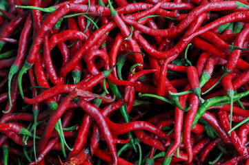 red chilies in traditional markets, nature background