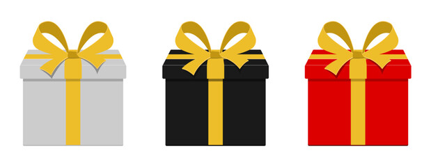 gift boxes with ribbon