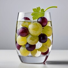 A refreshing drink with grapes