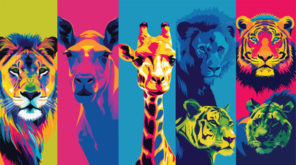 Experience the mesmerizing world of animal pop art de