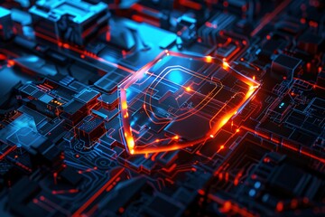 technology Cyber security shield protecting generative ai