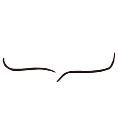 シンプルでおしゃれな手描きの吹き出し(横書き)