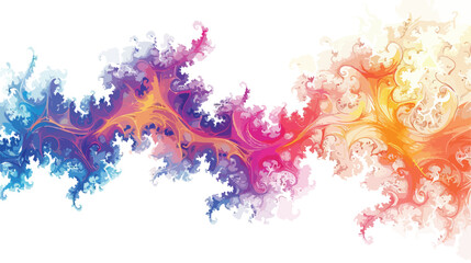 Fantasy chaotic colorful fractal pattern. - obrazy, fototapety, plakaty