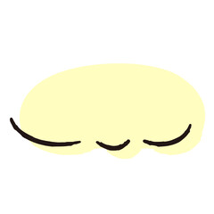 シンプルでおしゃれな手描きの吹き出し(横書き)