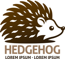 A hedgehog cute animal design icon mascot illustration design concept