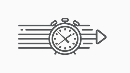 Fast service line icon. linear style sign for mobile - obrazy, fototapety, plakaty