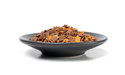 Cookie Stars Sprinkle Isolated, Sugar Star Pile, Candy Flakes, Sweet Brown Sprinkles Decoration