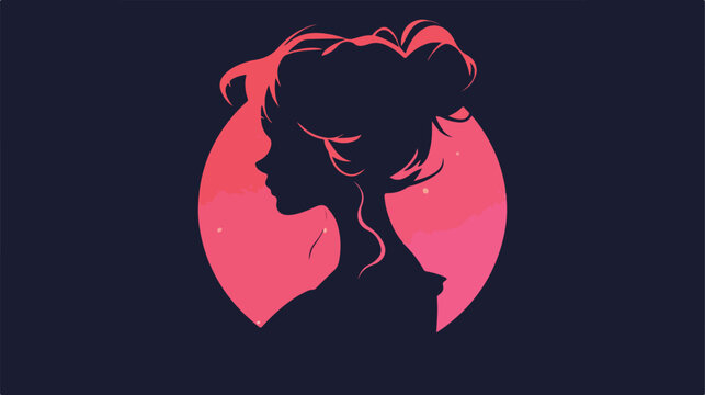 Female person icon vector solid logo illustration pic