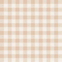Classic tweed tartan plaid style pattern. Geometric check print in beige color. Classical English background Glen plaid for textile fashion design.