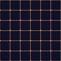 Classic tweed plaid style pattern. Geometric check print in pink and blue color. Classical English background Glen plaid for textile fashion design. - 786999281