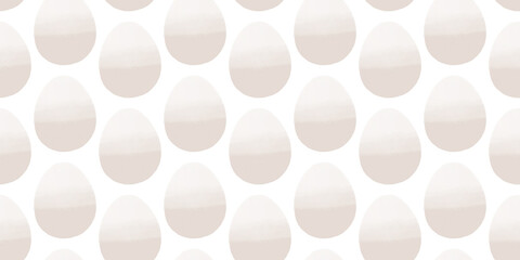 Cute illustration with colorful Easter eggs with watercolor texture, spring banner