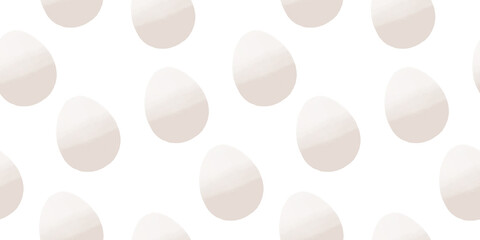 Cute illustration with colorful Easter eggs with watercolor texture, spring banner