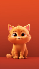 Fototapeta premium Cute kitten illustration