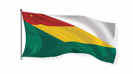 Flag of Guyana flat vector isolated on white background
