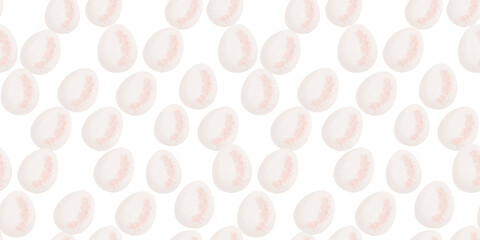Cute illustration with colorful Easter eggs with watercolor texture, spring banner