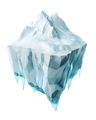 Realistic Massive iceberg isolated on white background