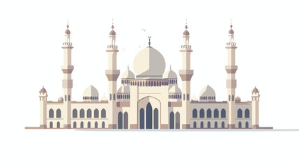 Fototapeta na wymiar Flat modern design with shadow icons mosque flat vector
