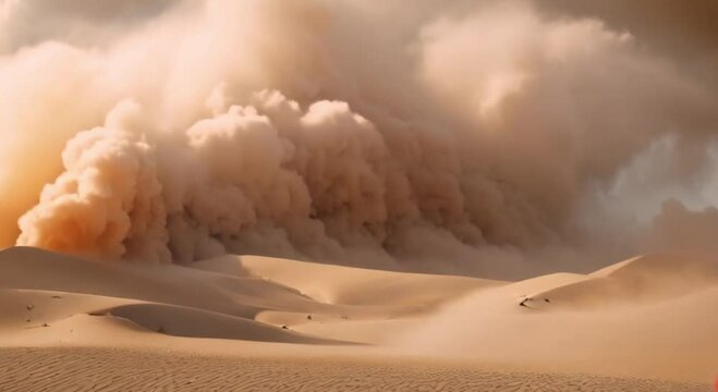 3d view of sand storm,desert background