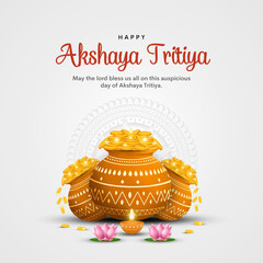 happy Akshaya Tritiya festival of India. abstract vector illustration design. - obrazy, fototapety, plakaty