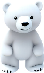 Fototapeta premium cute watercolor cartoon Polar Bear. Polar bear clipart.