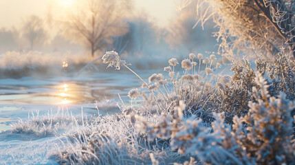 Immerse yourself in the tranquility of an HD image portraying a winter season outdoors landscape