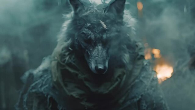 Fantasy Cosplay: Enigmatic Wolf Spirit Emerges. Concept Fantasy Cosplay, Enigmatic Wolf Spirit, Emerging Character