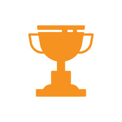 Trophy cup design icon template isolated illustration