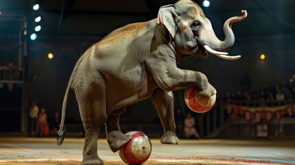 Fototapeta na wymiar Circus elephant .