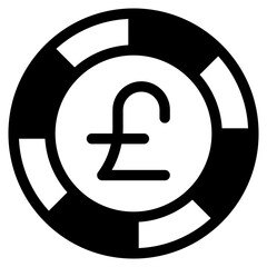 pound sterling, coin, currency, money, cash Icon