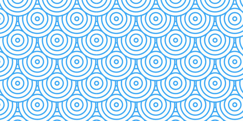 Fototapeta na wymiar Overlapping Pattern Minimal diamond geometric waves spiral and abstract circle wave line. blue seamless tile stripe geometric create retro square line backdrop pattern background.