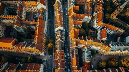 Aerial view of Gdansk old town in summer scenery, Poland - obrazy, fototapety, plakaty