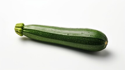 Fresh zucchini isolated on white background cutout. Studio shot