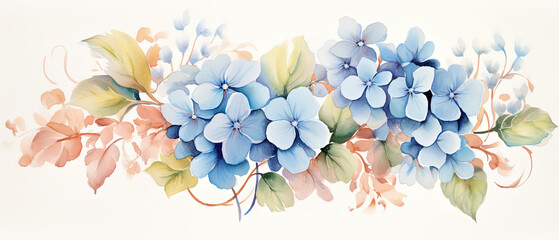 a painting of a bunch of flowers on a white background