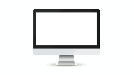 Realistic black modern thin frame display computer mon