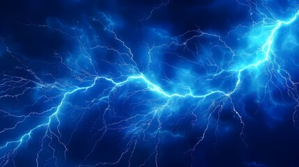 Blue lightning plasma and electrical background enhanced - obrazy, fototapety, plakaty