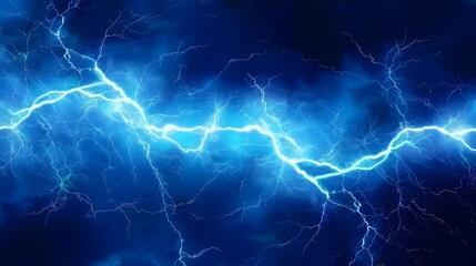 Blue lightning plasma and electrical background enhanced