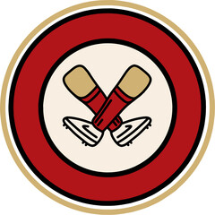 football logo with two legs element, soccer, elegant soccer logo. Elegant Modern Soccer Football Badge logo designs, Soccer Emblem logo template vector illustration