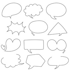 シンプルなふきだしセット