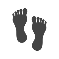 Human foot print icon. Step, walk, track. Vector illustration