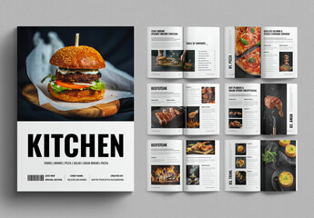 Cookbook Template Design Layout - obrazy, fototapety, plakaty