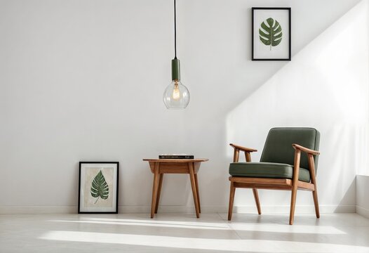 Gray Armchair in Minimalist Living Room