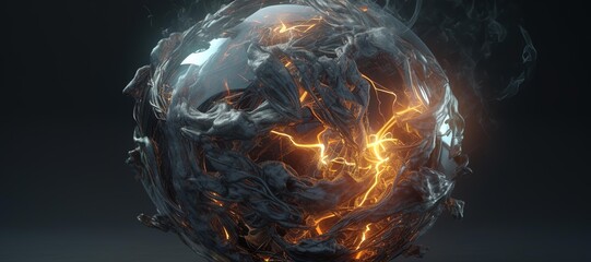 Obraz premium fireball energy, elemental 153