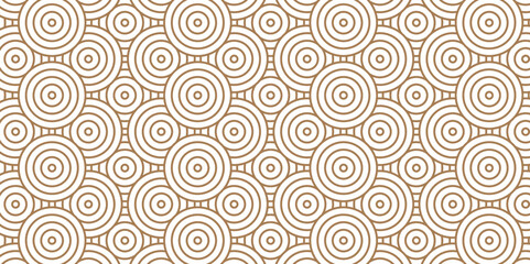 Overlapping Pattern Minimal diamond geometric waves spiral and abstract circle wave line. yellow and wood color seamless tile stripe geometric create retro square line backdrop pattern background.
